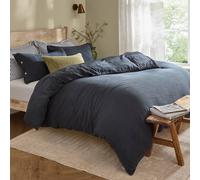 Yard Lark 100% Cotton Muslin Duvet Cover Set in Navy | Size: Double Yard Navy Double
