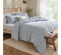 Yard Lark Cotton Muslin Duvet Cover Set (Blue, Single)