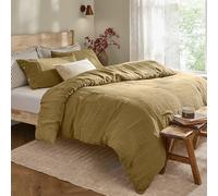 Yard Lark Cotton Muslin Duvet Cover Set (Olive, Single)