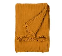 Yard Lark Muslin Cotton Throw 240x260cm Brown
