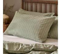 Yard Linear Stripe Pillowcase Pair (Forest)