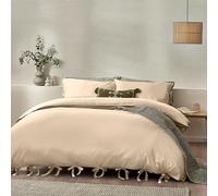 Yard Mallow Bow Tie Double Linen Duvet Set - Cream - Yard Living - Wilko