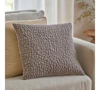 Yard furn Pebble Polyester Filled Cushion - Textured Chenille Linen Reverse Neutral Decorative Pillow (Slate - 45x45cm)