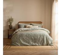 Yard Perrie Leaf Duvet Cover Set - Soft Reversible Relaxed Muslin Cotton Floral Bedding Set (Forest - Single)