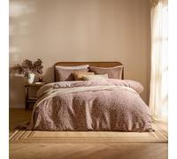 Yard Perrie Leaf Duvet Cover Set - Soft Reversible Relaxed Muslin Cotton Floral Bedding Set (Cinnamon - Super King)