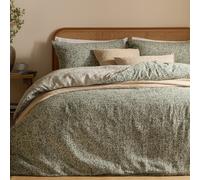 Yard Perrie Leaf Duvet Cover Set - Soft Reversible Relaxed Muslin Cotton Floral Bedding Set (Forest - Double)