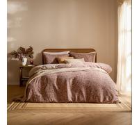 Yard Perrie Leaf Duvet Cover Set - Soft Reversible Relaxed Muslin Cotton Floral Bedding Set (Cinnamon - Double)