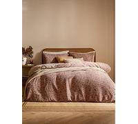 Yard Perrie Leaf Duvet Cover Set - Soft Reversible Relaxed Muslin Cotton Floral Bedding Set (Cinnamon - King)