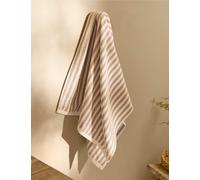 YARD Pure Cotton Hebden Striped Bath Towel Natural