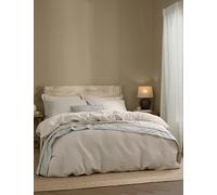 YARD Pure Cotton Percale Hebden Waffle Bedding Set Stone
