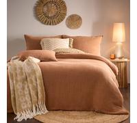 Yard Ribble Acid Washed Cotton Duvet Cover Set (Honey, Double)