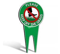 Yard Signs Please Keep off the Grass Sign Metal Reflective Yard Sign Protect Your Grass & Property Keep Off Grass Sign 6 X 12 Inch