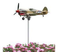 Yard Spinners | Metal Rotating Weather Resistant | Shark Airplane Wind Sculptures & Spinners,for Patio Courtyard Flower Bed Walkway Holiday Spring Summer