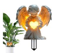 Yard Stake Decor - Eternal embraces Angel Acrylic Ground Pedal,Solar Angel Garden Statue,Waterproof Praying Grave Angels,for Garden Decoration Flower Pot Decoration,Baptism Gift