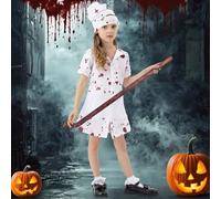 Yard Style Cosplay Costume for Halloween Party Theme Events Complete Set with Dramatic Design (Red, S)