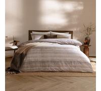 Yard Swift Duvet Cover Set - Soft Reversible Striped Brushed Cotton Earth Toned Bedding Set (Natural - King)
