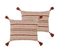 Yard The Linen Ganado Woven Feather Filled Cushion - Twin Pack