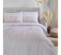 Yard Pampas Single Blush Washed Cotton Duvet Cover Set - Pink - Yard Living - Wilko