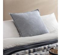 Yard Truro Stripe Reversible 100% Cotton Cushion in Blue | Size: 45 cm x 45 cm Yard Blue 45 cm x 45 cm