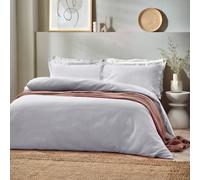 Yard Waffle Textured 100% Cotton Duvet Cover Set in Silver | Size: Double Yard Silver Double