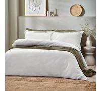 Yard Waffle Textured 100% Cotton Duvet Cover Set, Single, White