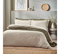 Yard Waffle Textured 100% Cotton Duvet Cover Set, Super King, Beige