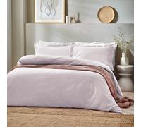 The Linen Yard Waffle King Duvet Cover Set Cotton Blush, Pink