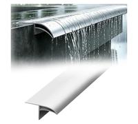 Yard Wall Metal Eaves Drip Line Deflector White, Eagle Beak Diverter Strips for Edge Protection, Window Sill Nosing Molding Rain Diverter(1pcs,W50mmL100cm)