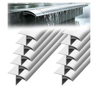 Yard Wall Metal Eaves Drip Line Deflector White, Eagle Beak Diverter Strips for Edge Protection, Window Sill Nosing Molding Rain Diverter(10pcs,W30mmL100cm)