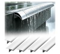 Yard Wall Metal Eaves Drip Line Deflector White, Eagle Beak Diverter Strips for Edge Protection, Window Sill Nosing Molding Rain Diverter(5pcs,W50mmL100cm)
