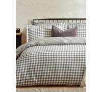 YARD Washed Cotton Barton Gingham Bedding Set Grey Mix