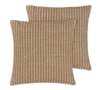 Yard Weaves Stripe Feather Filled Cushions Twin Pack