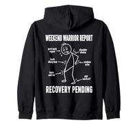Yard Work Weekend Warrior Recovery Pending Funny Zip Hoodie