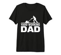 Yard Working dad Lawn Mower Dad Landscaping Father's Day Premium T-Shirt