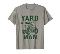 Yard Working Man Lawn Mower Dad Gardening Father's Day T-Shirt