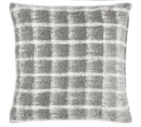 Yard Yarrow Check Faux Mohair Feather Rich Filled Cushion