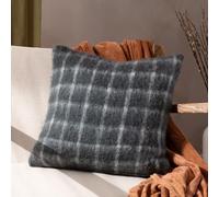 Yard Yarrow Check Faux Mohair Feather Rich Filled Cushion