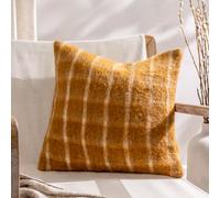Yard Yarrow Check Faux Mohair Feather Rich Filled Cushion