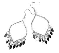 Yardenfun 1 Pair Chic Tassel Drop Earrings for Women Elegant Teardrop Hoops Jewelry for Everyday Wear Special Occasions Versatile Accessory for Casual Formal Outfits