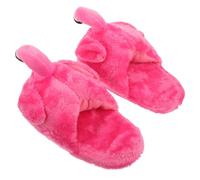 Yardenfun 1 Pair Cute Flamingo Women Slippers Breathable Indoor Cozy Slippers with Soft Fluffy Comfort for Home Relaxation for Lounging and Reading