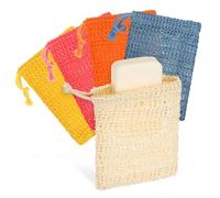 Yardenfun 10 Pcs Cotton Linen Soap Pouches with Drawstrings for Exfoliating Foaming and Quick-Drying Bar Soaps Natural Bath Mesh Bags for Body Cleaning and Shower Use