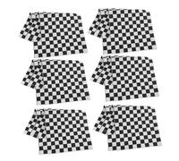 Yardenfun 100PCS Classic Black and White Checkered Disposable Napkins for Birthday and Wedding Parties Soft and Absorbent Paper Towels Elegant Party Decoration Lightweight and Durable
