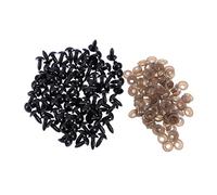 Yardenfun 100pcs Doll Eye Accessories Eyes for Crochet Animals for Making for Crochet Make Our Bear