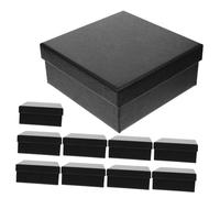 Yardenfun 10pcs Black Thick Square Boxes Portable Candy and Present Storage Cases for Wedding Birthday Valentine S Day Decorative Packaging Containers