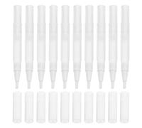 Yardenfun 10pcs Cuticle Oil Pen for Nails Empty Refillable Nail Oil Pen 5ml Plastic Twist Tubes with Brush Tips and Easy Replacement DIY Beauty Accessories