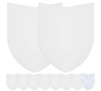 Yardenfun 10Pcs DIY Crafts Shield Portable Small Blank Fake Shields for Boys Party Cosplay Accessories School Activities