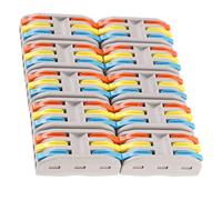 Yardenfun 10pcs Electrical Wire Connectors out Lever Nut Splitter Block Compact Spring Connector for Safe Detachable Connections Flame Insulation Easy No Soldering Use