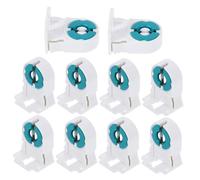 Yardenfun 10pcs Fluorescent Tube Light Socket Holders for LED Tube Lamps Heat-resistant Bulb Sockets with Secure Fit and Easy Installation for Office Retail and Classroom Lighting