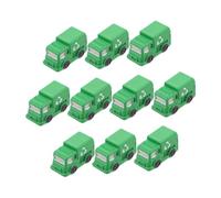 Yardenfun 10pcs Miniature Trash Truck Realistic Detailing Car Model for DIY Landscaping Dollhouse Office Home Decor Creative Micro Garbage Vehicle Figurines
