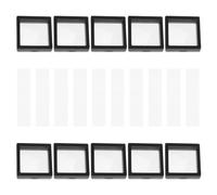Yardenfun 10pcs Nail Tip Storage Box with Film Display Portable Abs Nail Tip Organizer Floating Membrane Frame and Snap Lock Lid for Storage and Transport